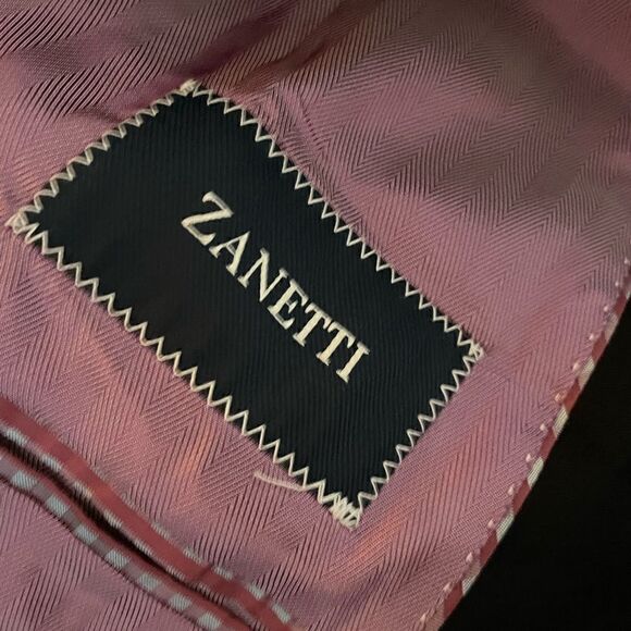 Zanetti blazer Gray Wool Slim Fit Men Blazer Size 46R - Picture 10 of 11